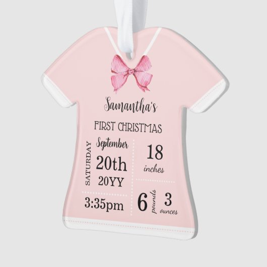 Baby's Eerste Kerstmis met foto Ornament (voorkant)