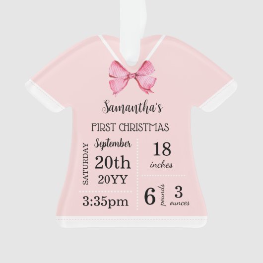 Baby's Eerste Kerstmis met foto Ornament (voorkant)