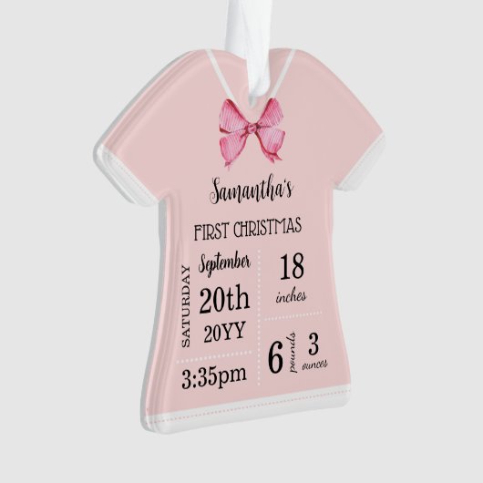 Baby's Eerste Kerstmis met foto Ornament (voorkant)