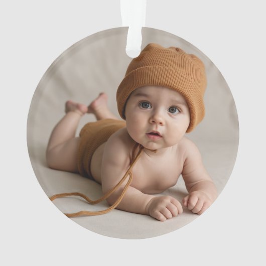 Baby's Eerste Kerstmis met Geboortestatistieken Fo Ornament (achterkant)