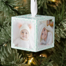 Baby's Eerste Kerstmis | Mintgroene multi foto