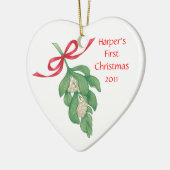 Baby's Eerste Kerstmis~Mistletoe Ornament (Links)