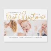 Baby's eerste Kerstmis Moderne Eenvoudige Foto (Voorkant)