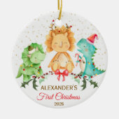 Baby's Eerste Kerstmis Ornament Dinosaurus (Voorkant)