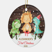 Baby's Eerste Kerstmis Ornament Dinosaurus (Links)
