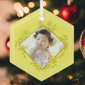 Baby's Eerste Kerstmis Ornament - Geel