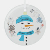 Baby's Eerste Kerstmis Ornament - Gepersonaliseerd (Voorkant)