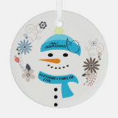 Baby's Eerste Kerstmis Ornament - Gepersonaliseerd (Achterkant)