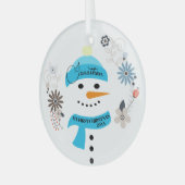 Baby's Eerste Kerstmis Ornament - Gepersonaliseerd (Voorkant links)