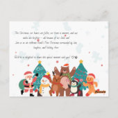 Baby's Eerste Kerstmis Persoonlijk Briefkaart (Achterkant)
