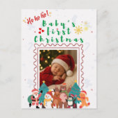 Baby's Eerste Kerstmis Persoonlijk Briefkaart (Voorkant)