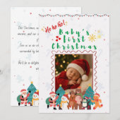 Baby's Eerste Kerstmis Persoonlijk Kaart (Voorkant / Achterkant)
