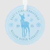 Baby's Eerste Kerstmis Persoonlijke Aandenken Ornament (achterkant)