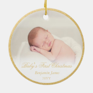 Baby's Eerste Kerstmis Religieuze Kerstmis Keramisch Ornament