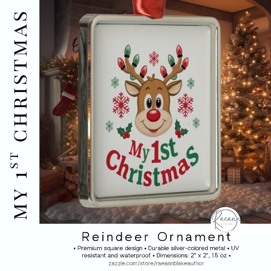 Baby's Eerste Kerstmis Rendier Ornament