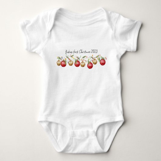 Baby's eerste Kerstmis Romper (Voorkant)