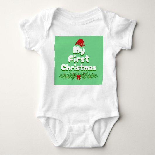 Baby's eerste kerstmis romper (Voorkant)