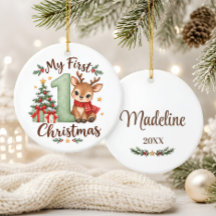 Baby's Eerste Kerstmis Salie Groene Rendier
