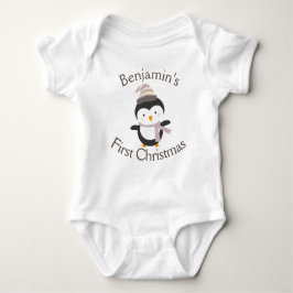 Baby's Eerste Kerstmis Schattige Winter Pinguïn Romper