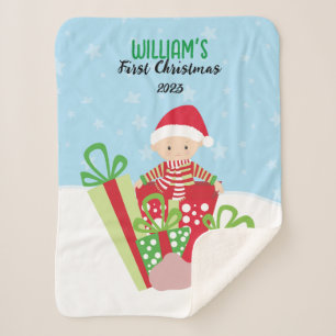 🎄Baby's Eerste Kerstmis Sherpa Deken
