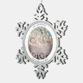 Babys Eerste Kerstmis Sneeuwvlok Pewter Ornament (Rechts)