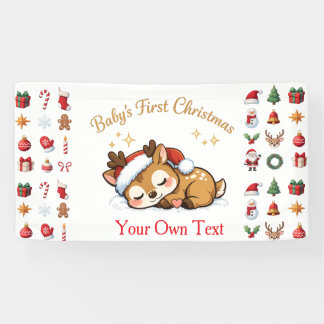 Baby's Eerste Kerstmis Spandoek