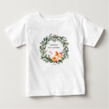 Baby's Eerste Kerstmis Vosje T-Shirt