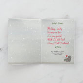 Baby's Eerste Kerstmis Woodland Dier Sneeuw Custom Feestdagen Kaart (Binnen)