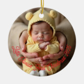 Baby's eerste kerstornament keramisch ornament (Voorkant)