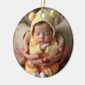 Baby's eerste kerstornament keramisch ornament (Links)