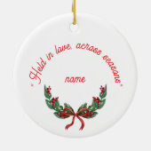 Baby's eerste kerstornament keramisch ornament (Achterkant)