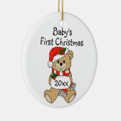 Baby's eerste kerstOrnament. Keramisch Ornament (Rechts)