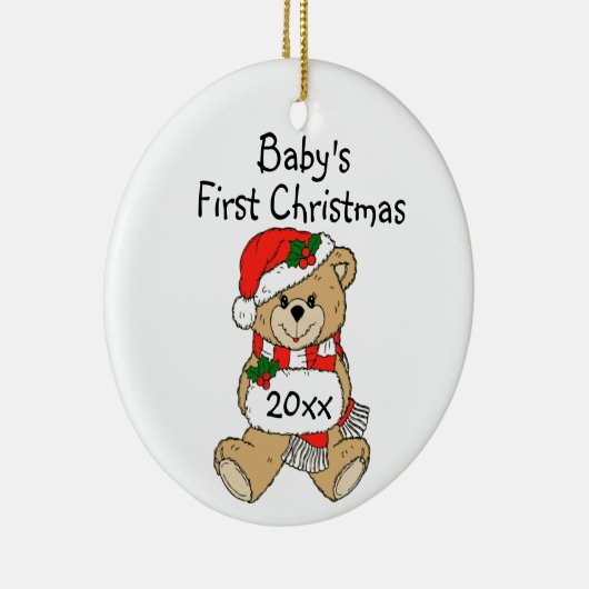 Baby's eerste kerstOrnament. Keramisch Ornament (Rechts)