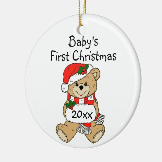 Baby's eerste kerstOrnament. Keramisch Ornament (Links)