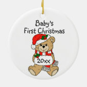 Baby's eerste kerstOrnament. Keramisch Ornament (Achterkant)