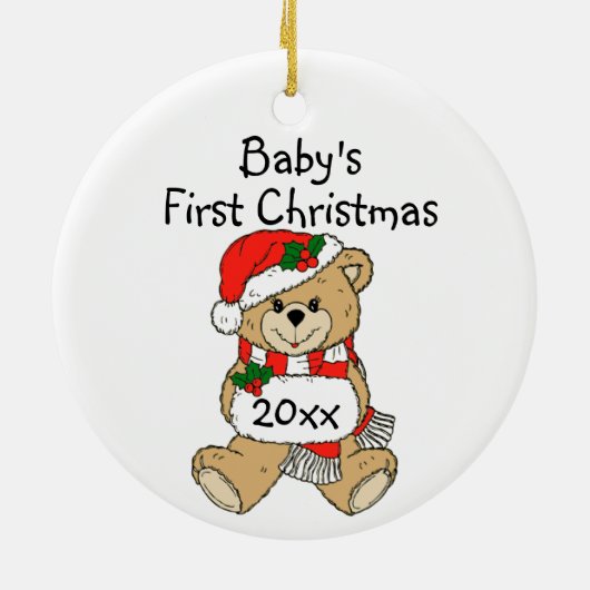 Baby's eerste kerstOrnament. Keramisch Ornament (Achterkant)