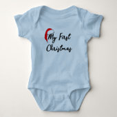 Baby's eerste kerstpak (blauw) romper (Voorkant)