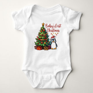 Baby's eerste kerstpak | Schattigee pinguïn Romper