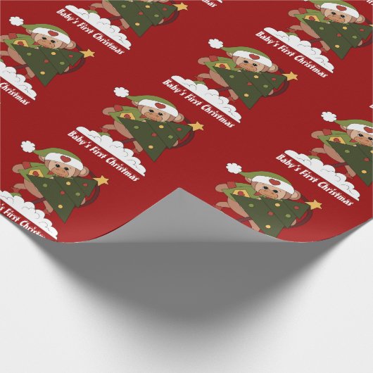 Baby's Eerste kerstpapier Cadeaupapier (Hoek)