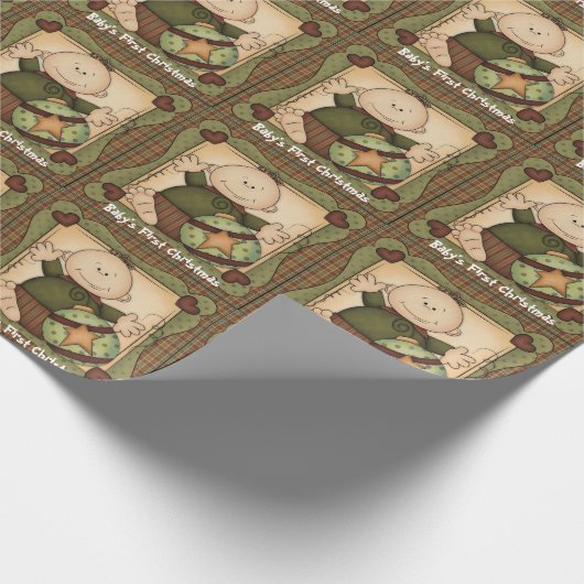 Baby's Eerste kerstpapier Cadeaupapier (Hoek)