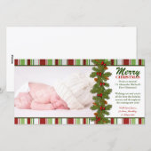 Baby's eerste kerstpine badkuip Fotokaart Feestdagenkaart (Voorkant / Achterkant)