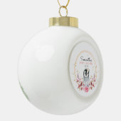 Baby's eerste kerstpinguïn keramische bal ornament (Links)