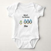 Baby's eerste kerstpinguïns romper (Voorkant)