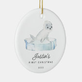 Baby's eerste kerstreces keramisch ornament (Rechts)