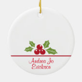 Baby's eerste kerstronde-versiering keramisch ornament (Achterkant)