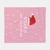 Baby's eerste kerstroze kerstkerstkerstkerstman me fleece deken (Voorkant (Horizontaal))