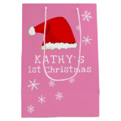 Baby's eerste kerstroze kerstkerstkerstkerstman me medium cadeauzakje (Achterkant)