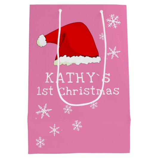 Baby's eerste kerstroze kerstkerstkerstkerstman me medium cadeauzakje (Achterkant)