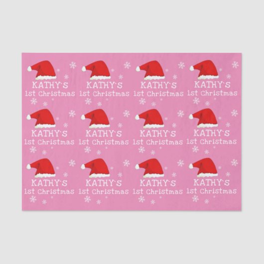 Baby's eerste kerstroze kerstkerstkerstkerstman me tissuepapier (Voorkant)