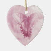 Baby's eerste kerstroze Swallowtail Butterfly Keramisch Ornament (Rechts)